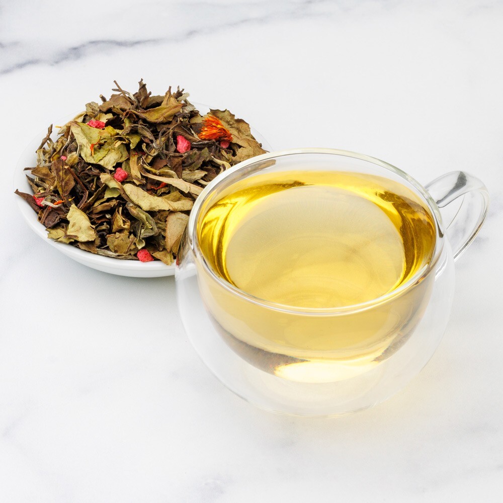 Raspberry Champagne White Tea (Bai Mu Dan) – Loose Leaf – Fusion Teas