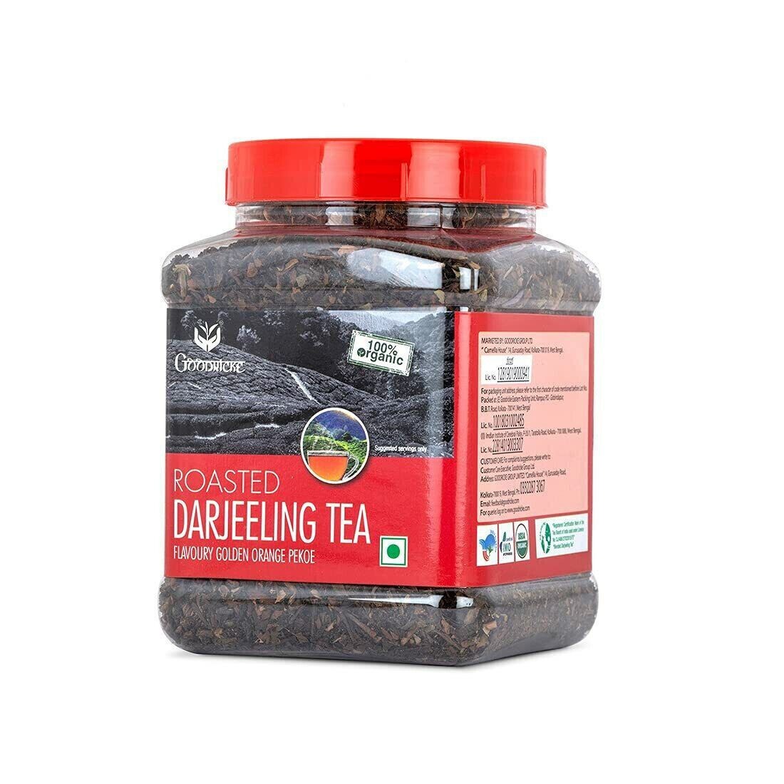Goodricke Roasted Organic Darjeeling Tea , 100% Organic Whole Leaf Tea 250gm