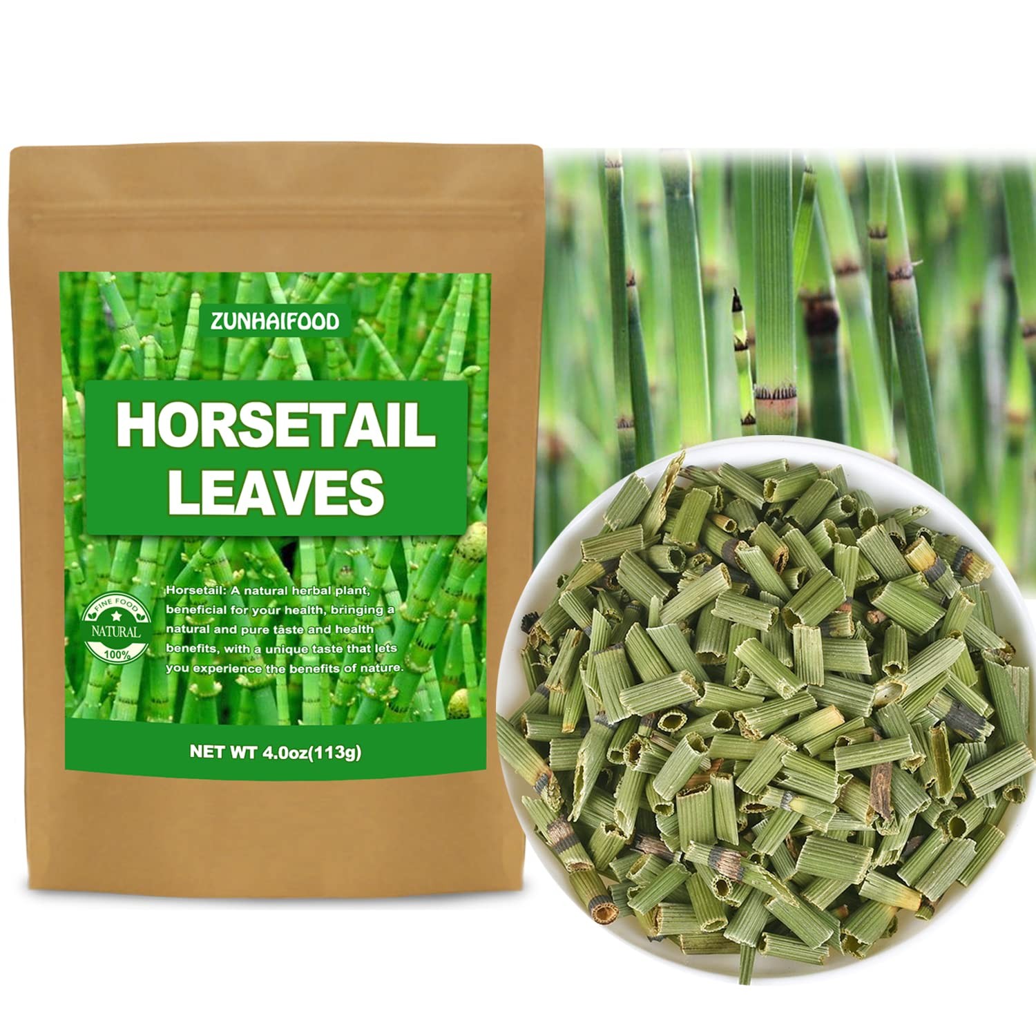 Premium Horsetail Herbal Leaves, Natual Dried Horsetail Leaf, Cut & Sifted, 4…
