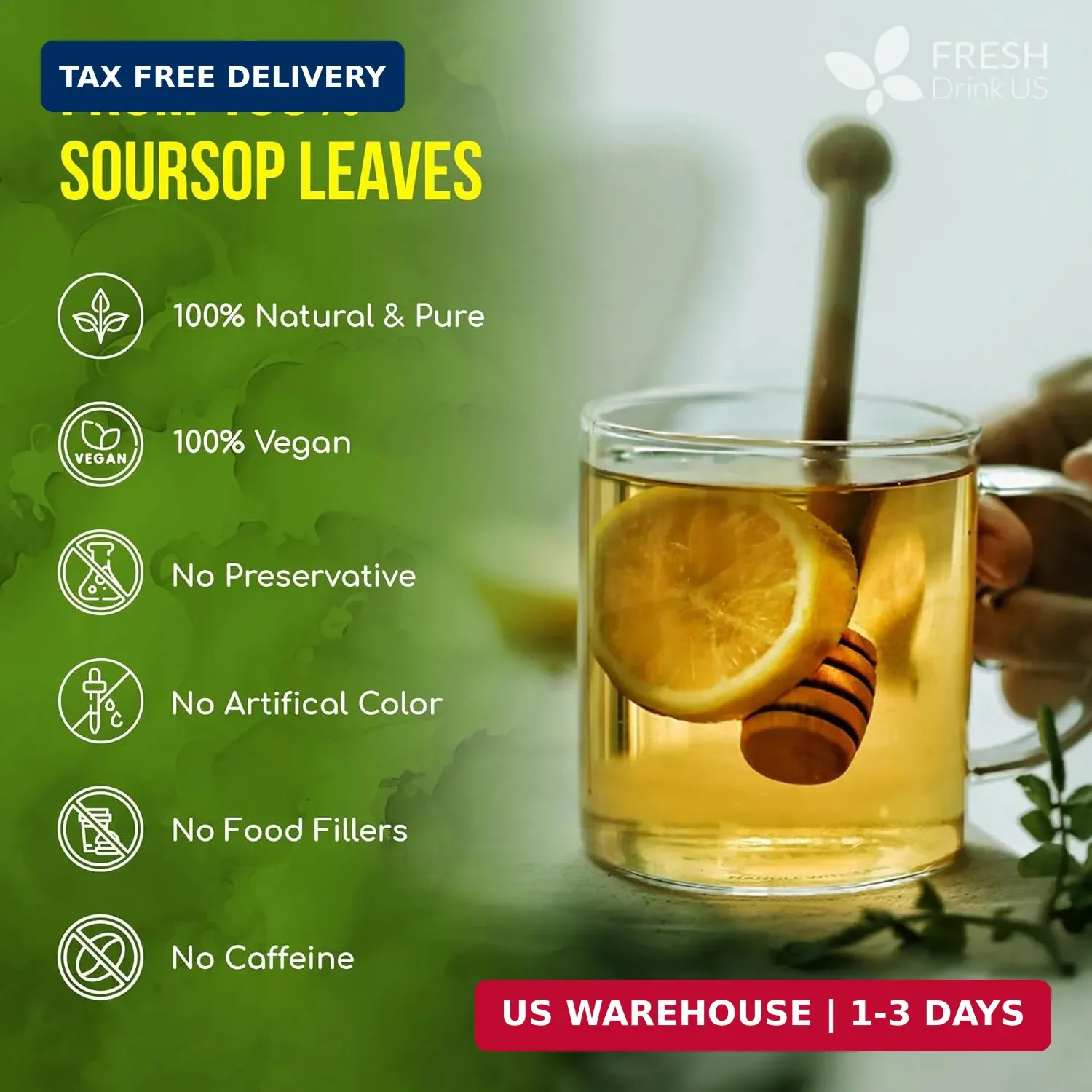 FreshDrinkUS, Premium Tea Herbal Loose Leaves, Tea for Tea Lovers, Loose Leaves