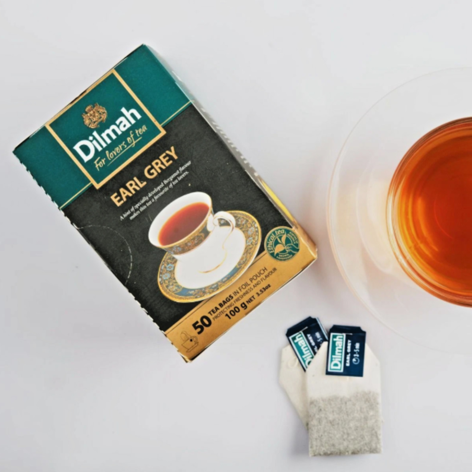 Dilmah Earl Grey Bergamot 50 Tea Bags 100g | Pure Ceylon Black Tea | DDP – USA