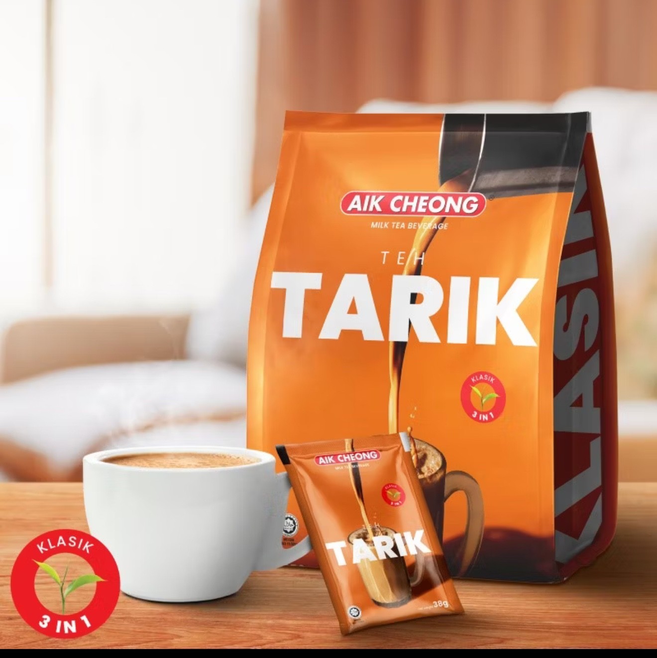 Aik Cheong 3 In 1 Teh Tarik Classic instant (12s x 38g)