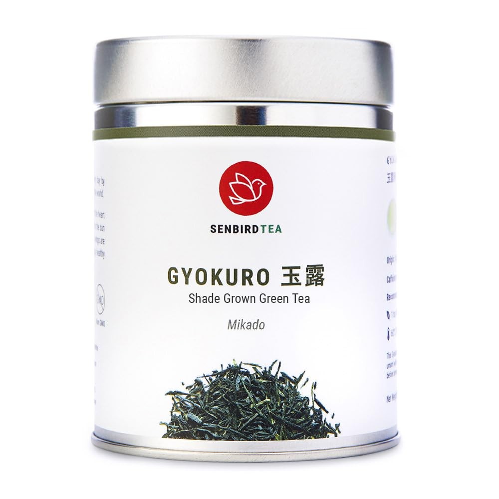 Senbird Premium Gyokuro Japanese Green Tea Kyoto Loose Leaf 50g Airtight Tin