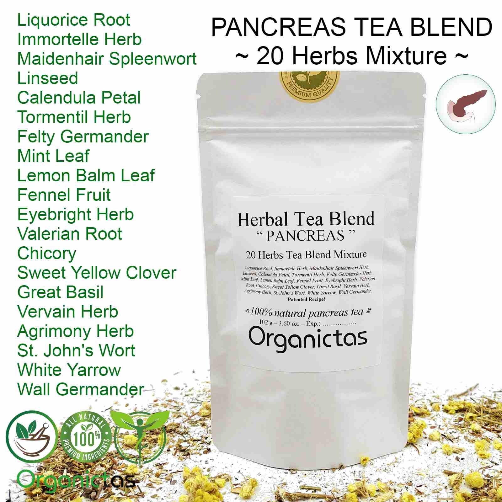 PANCREAS TEA Natural 20 Herbs Organic Herbal Pancreatic Support Care Relief 100g