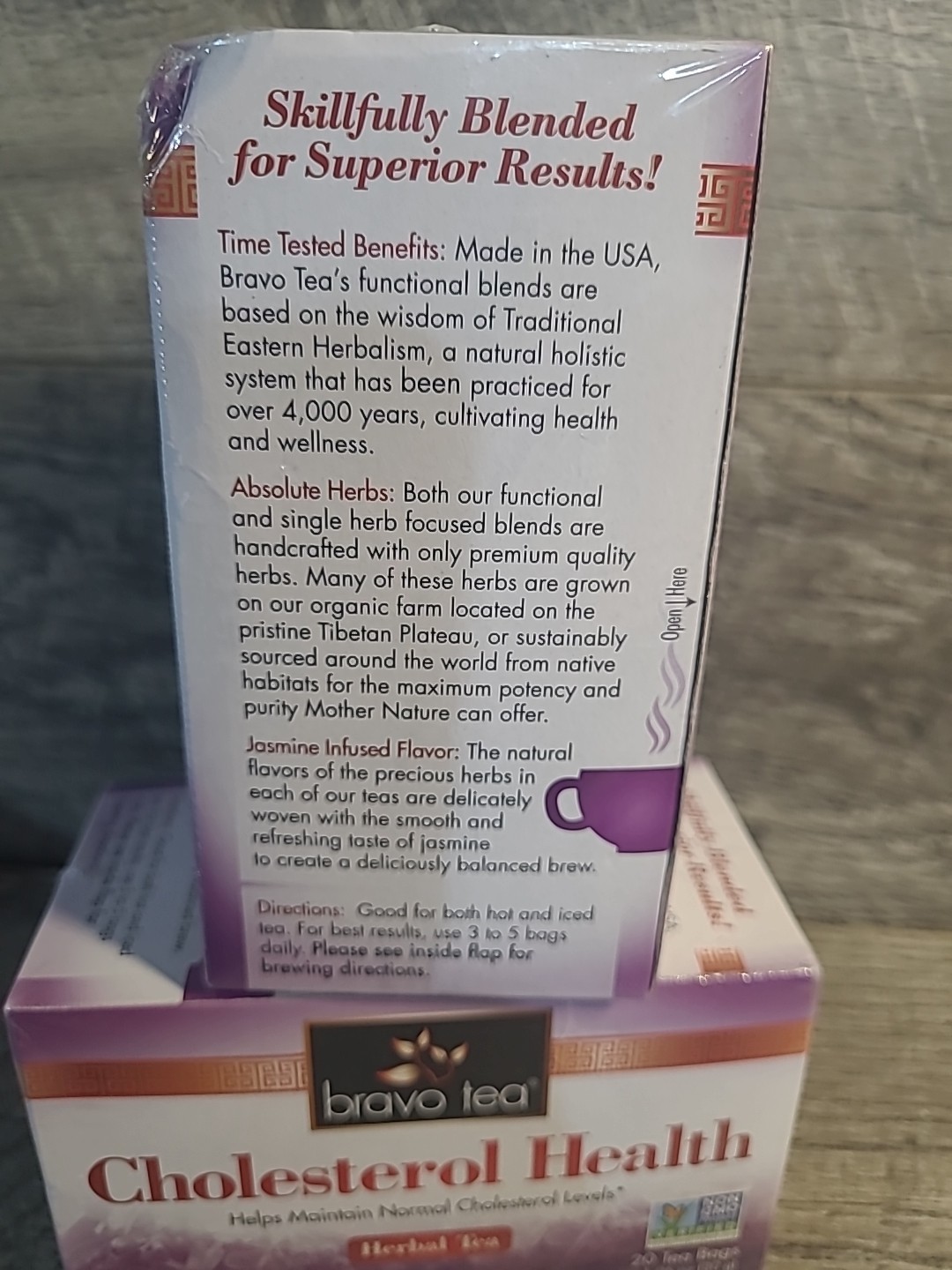 Cholesterol Health Tea 20 Bags By Bravo Tea & Herbs X2 BOXES Expires 9/2027