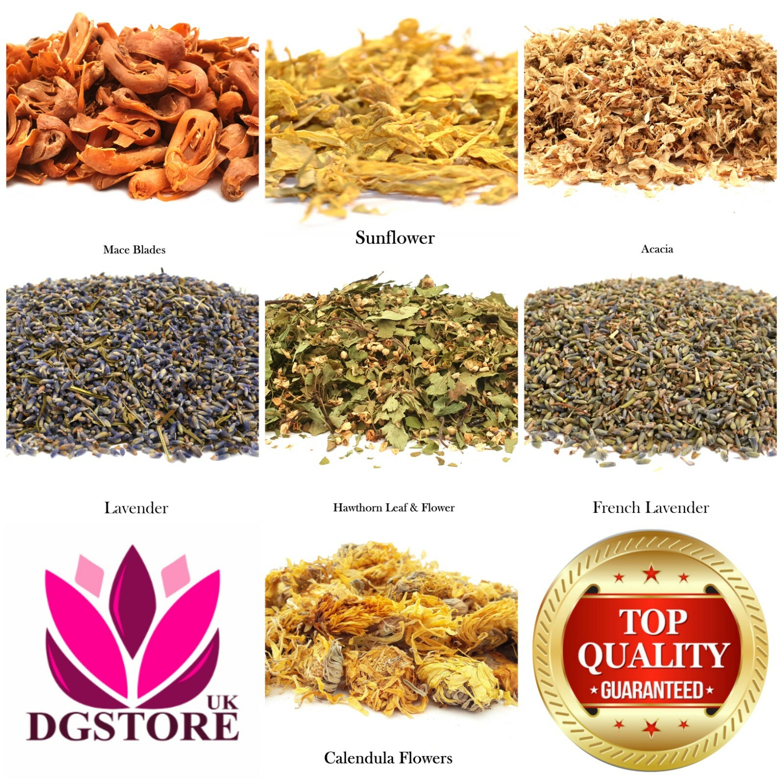 Edible Dried Flowers & Petals 62+ Types! Tea Cooking Gin Tonic Coctail Garnishes