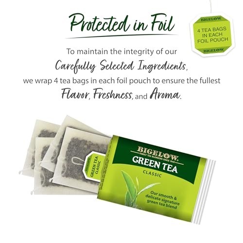Green Tea Bags 240 Count 6 Boxes Caffeinated Antioxidant Gluten Free Kosher
