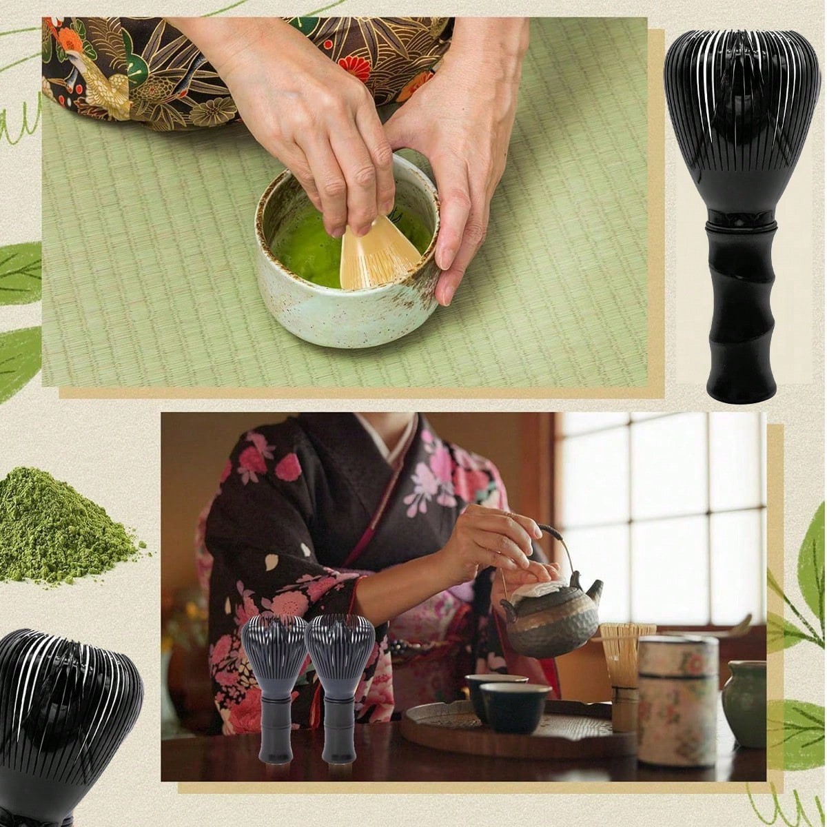 Matcha Whisk Reusable Resin Matcha Whisk Chasen Dishwasher Stirrer Matcha