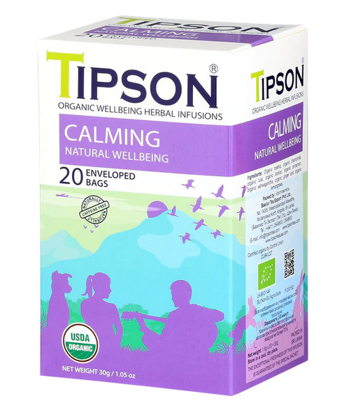Tipson Calming – Natural Wellbeing20 Ceylon Tea Bags – 30g