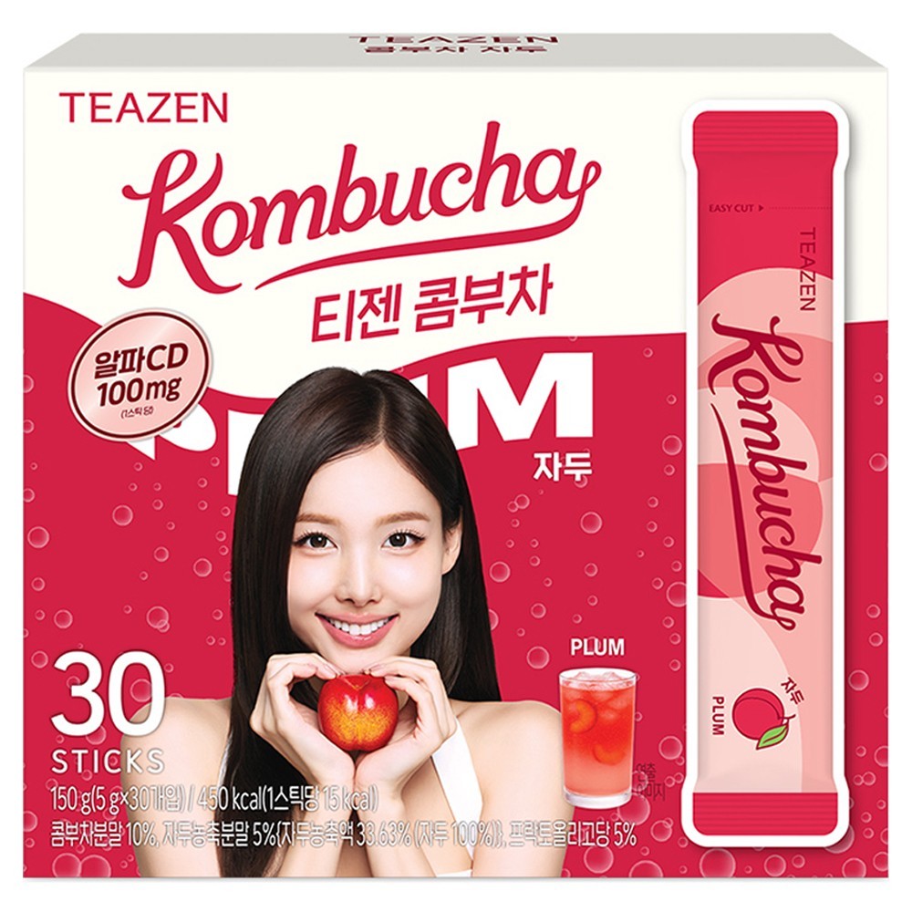 Teazen Kombucha Plum Alpha CD 30 sticks sugar free probiotics K-Food