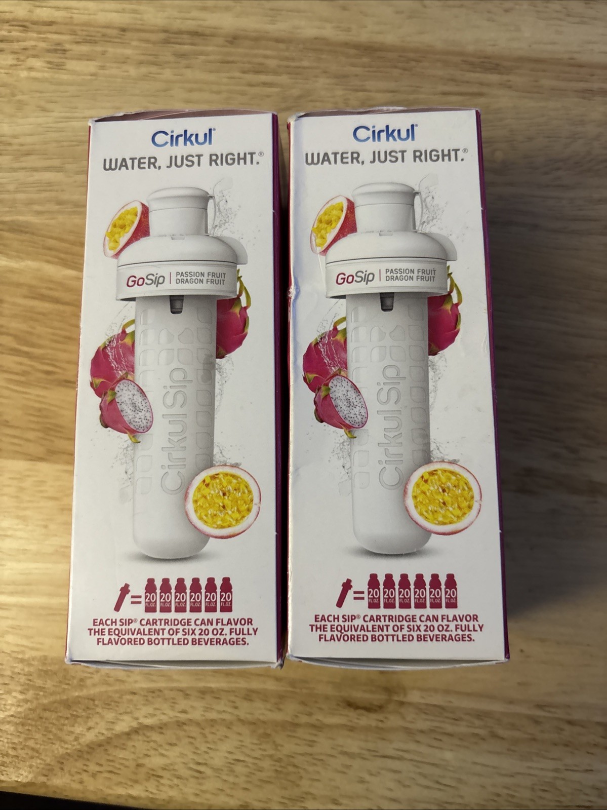 Cirkul Flavor Sip Cartridge x2~Passion Fruit/Dragon Fruit ~ Go Sip
