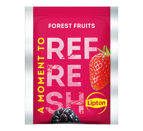 4 LIPTON REFRESH FOREST FRUITS Flavor Black Tea Boxes (100 servings)