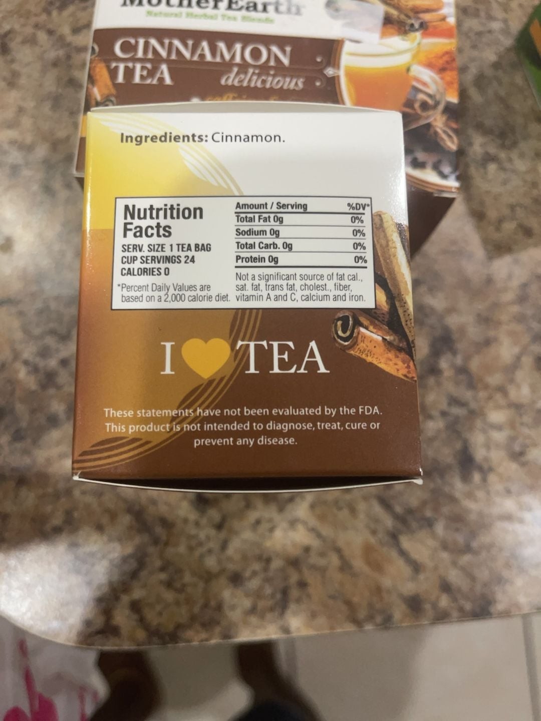 Tierra Madre Te de Canela Cinnamon Herbal Tea 24 Bags
