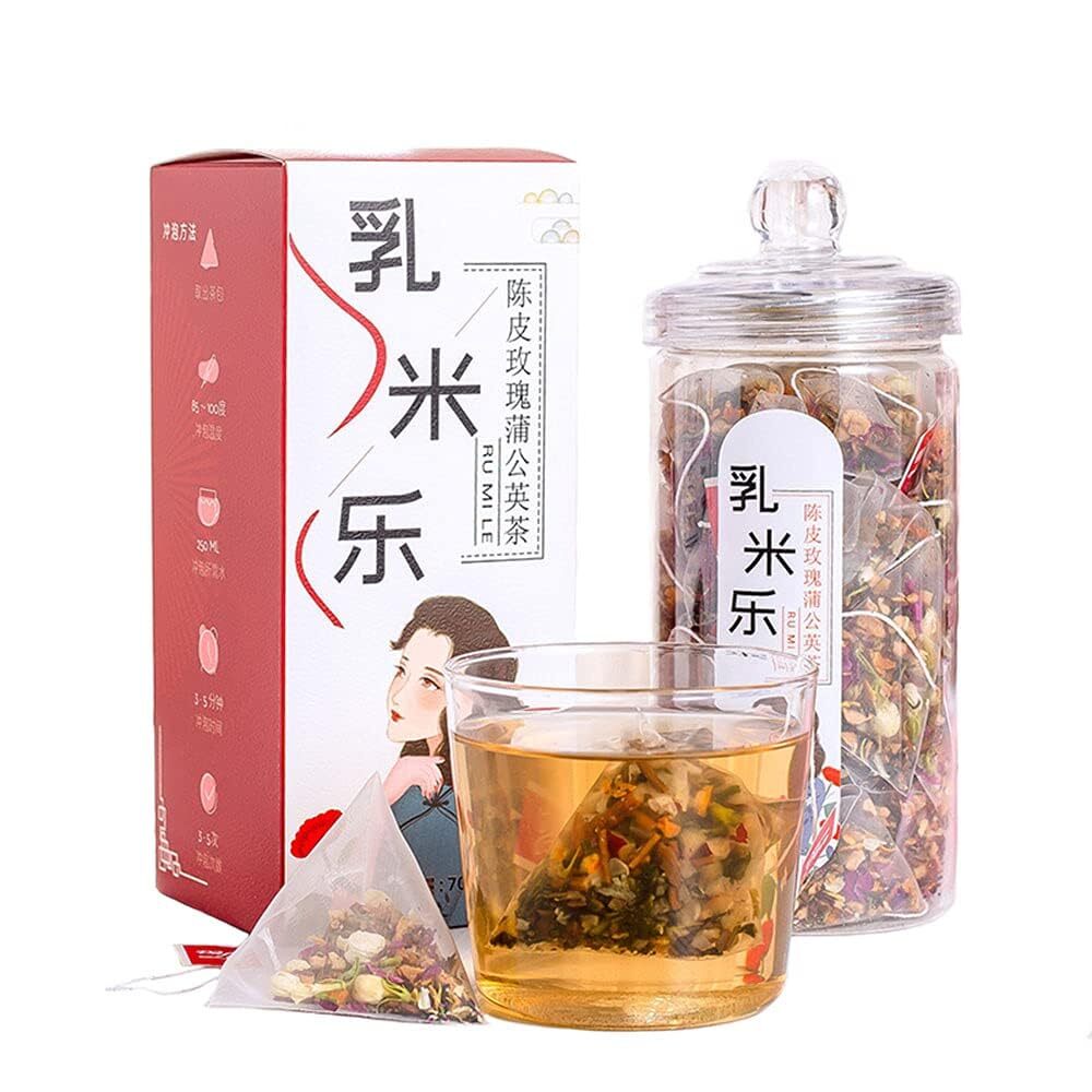 Orange Peel Rose Dandelion Tea Bags(20bags),Jasmine Red Date Floral Tea 70g