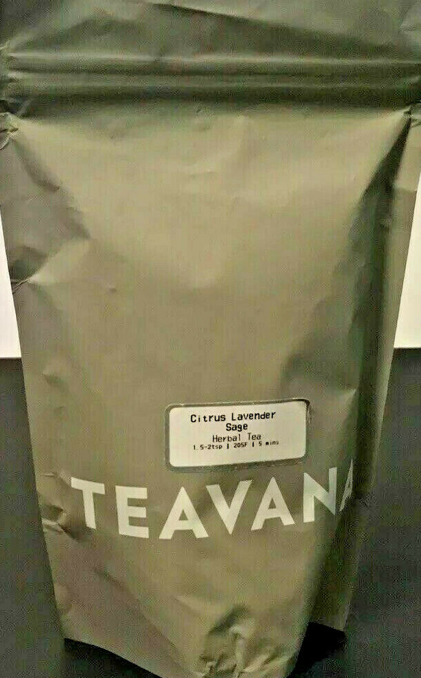🍑 NEW! RARE! 🍊 AUTHENTIC TEAVANA CITRUS LAVENDER SAGE HERBAL TEA 8 OZ BAG 🌈🍊