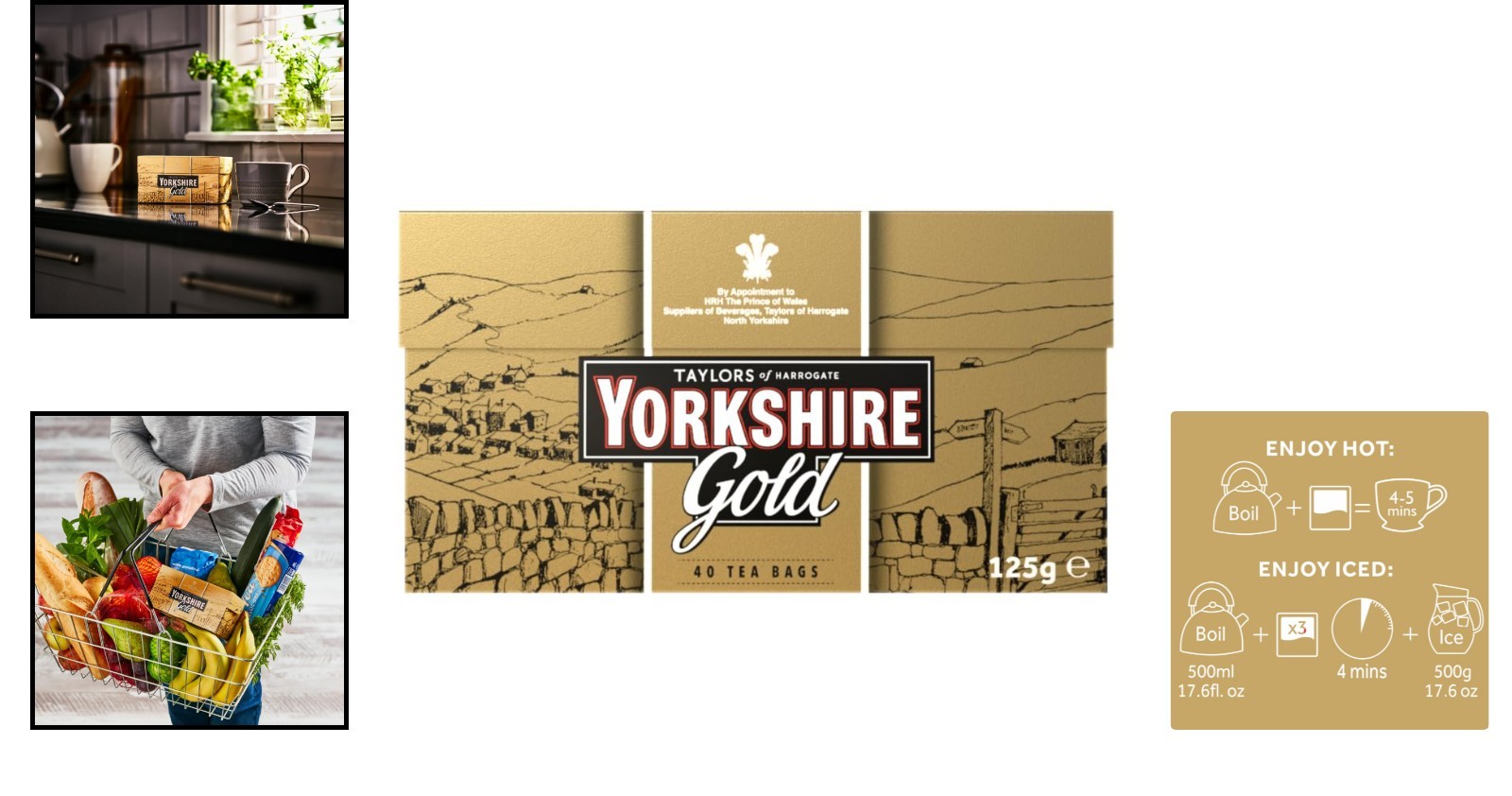 Yorkshire Gold Black Tea – 40 Count, Caffeinated and Allergen-Free