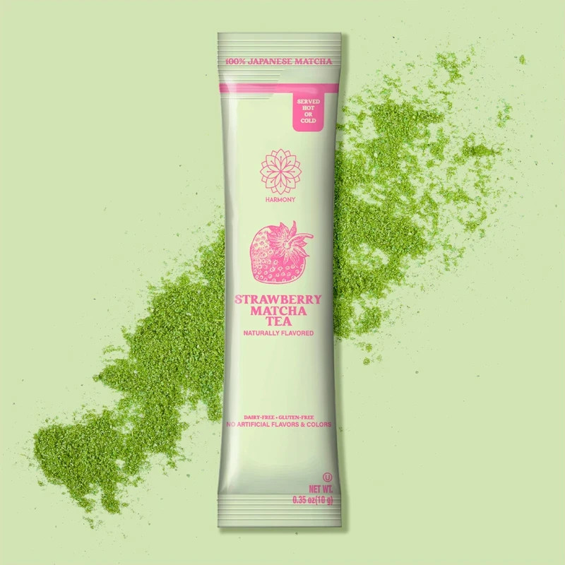 20 Harmony Strawberry Japanese Matcha, Sweetened w/ Organic Sugar On-the Go