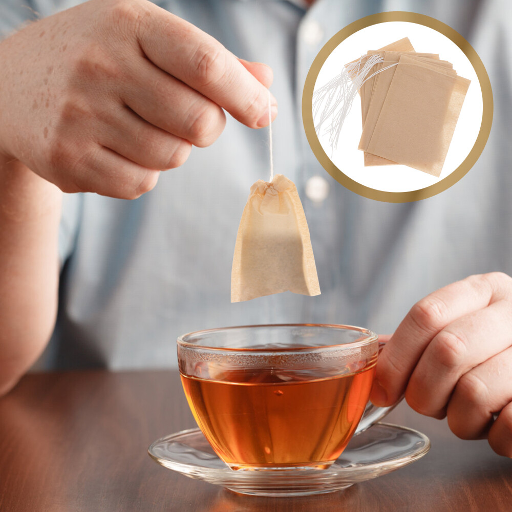 100PCS Drawstring Tea Bag Filter Paper Empty Tea Pouch Bags for Loose Leaf Tea