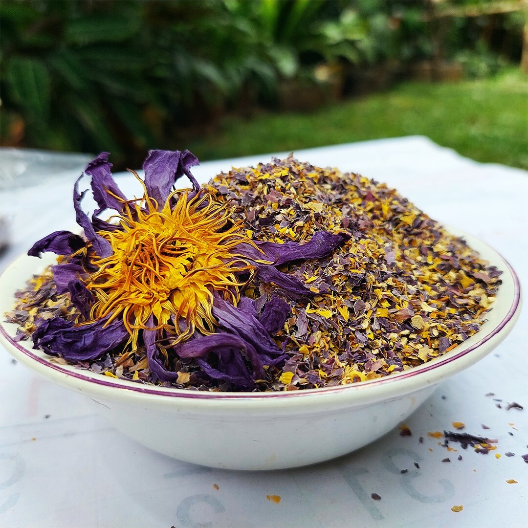 50g Blue Lotus Tea Cut Dried 100% Organic Nymphaea Caerulea Natural Herbal Tea