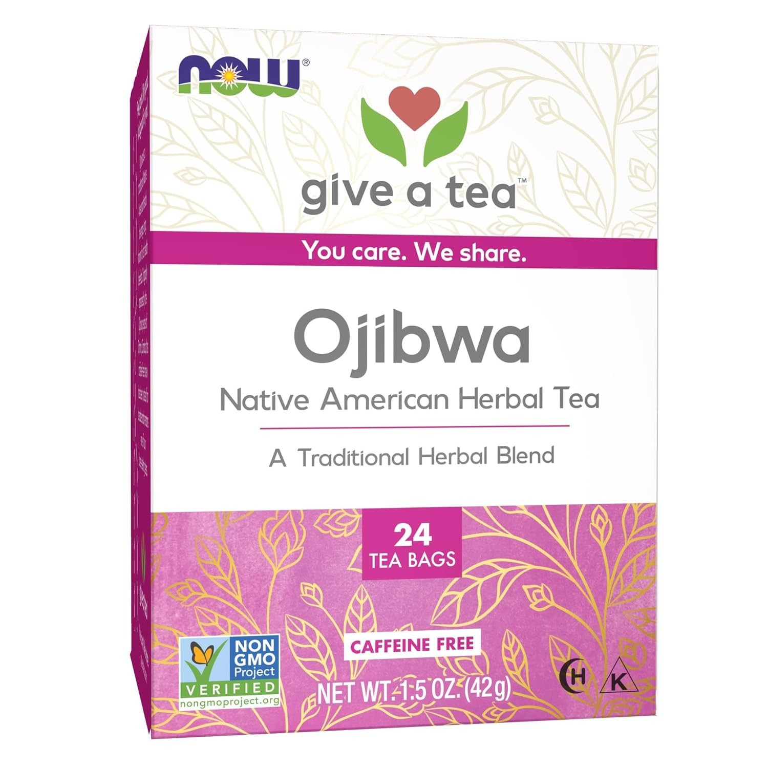 Ojibwa Herbal Cleansing Tea 24 bags By Now Foods EXP: 4/2027