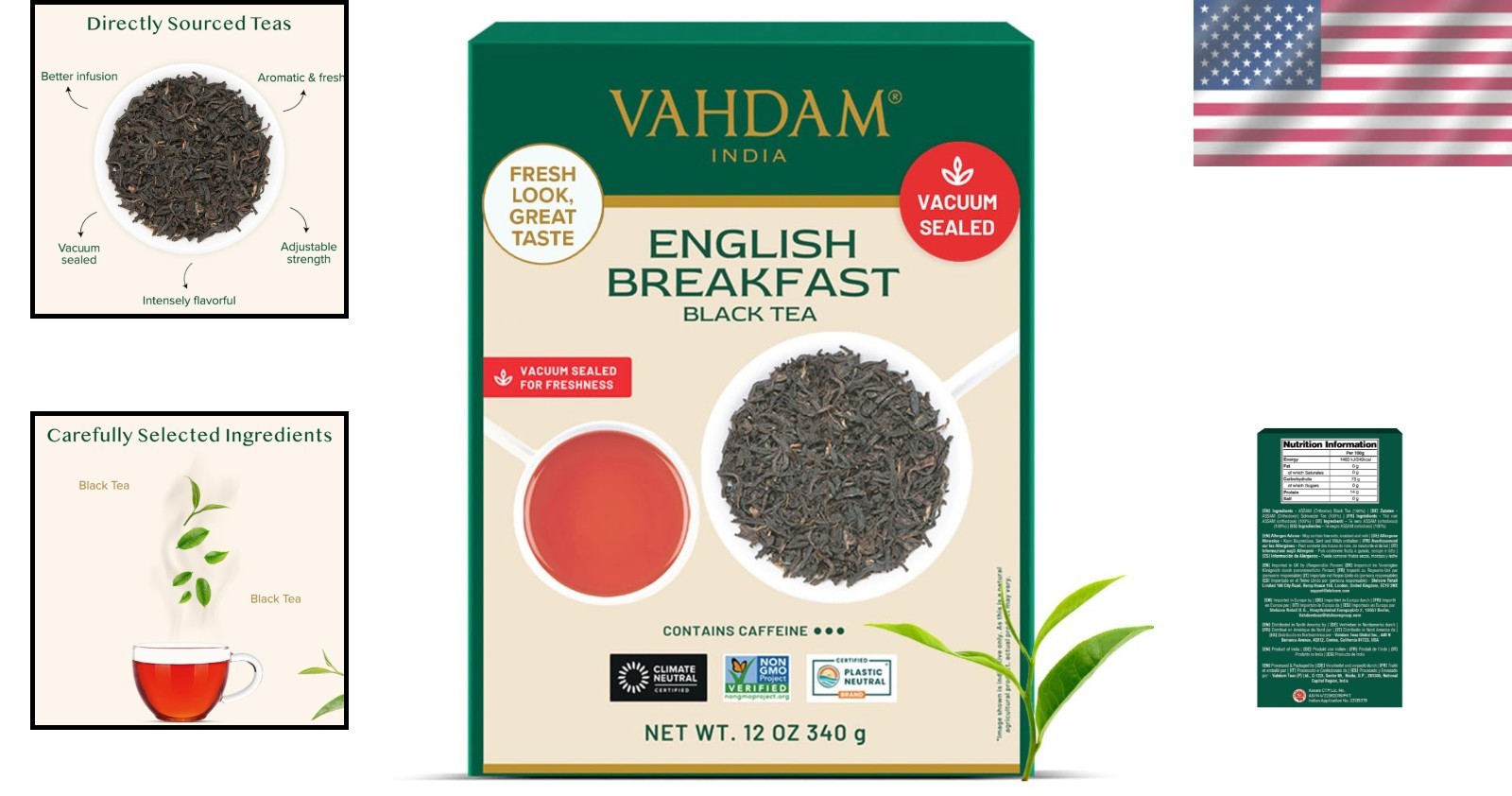 English Breakfast Loose Leaf Tea 340g – Strong & Aromatic Morning Brew