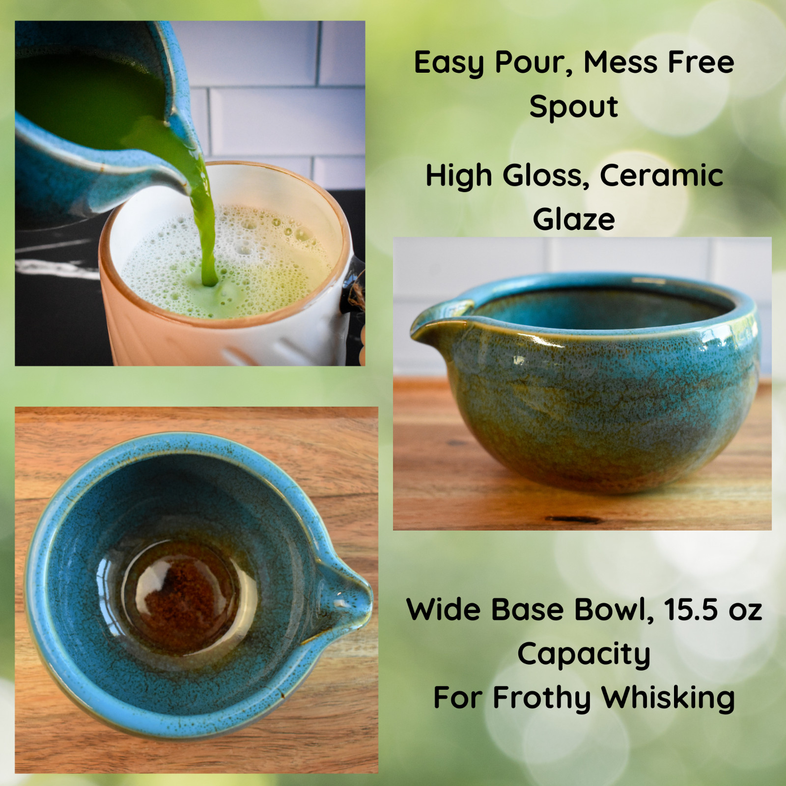Matcha Whisk Kit Set – Matcha Bowl, Bamboo Whisk, Sifter, Scoop, Whisk Holder