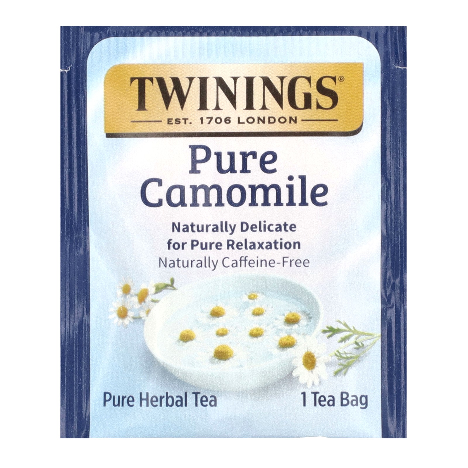 Pure Herbal Tea, Pure Camomile, Caffeine Free, 50 Tea Bags, 2.65 oz (75 g)