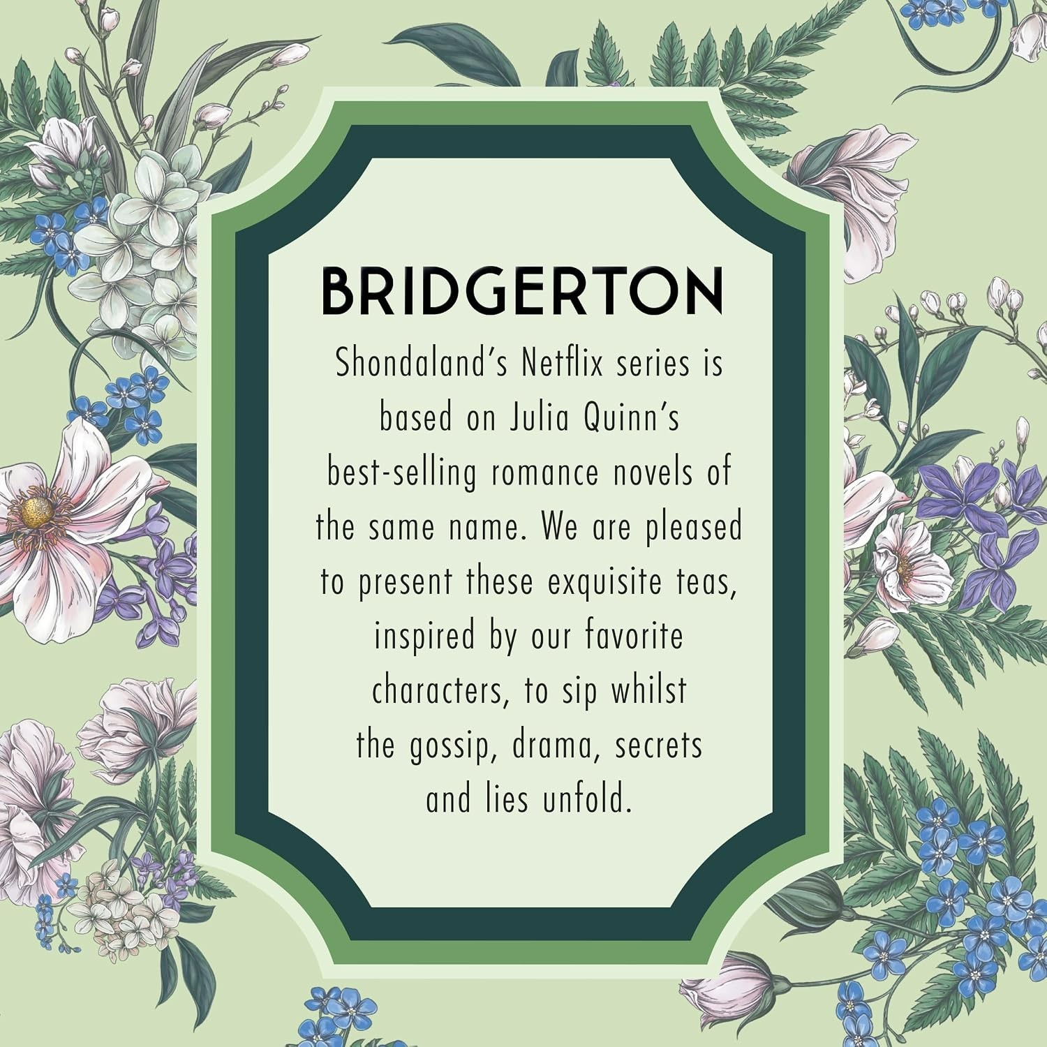 Bridgerton Queen Charlotte & Lady Danbury Regency Punch Iced Green Tea BB 11/27