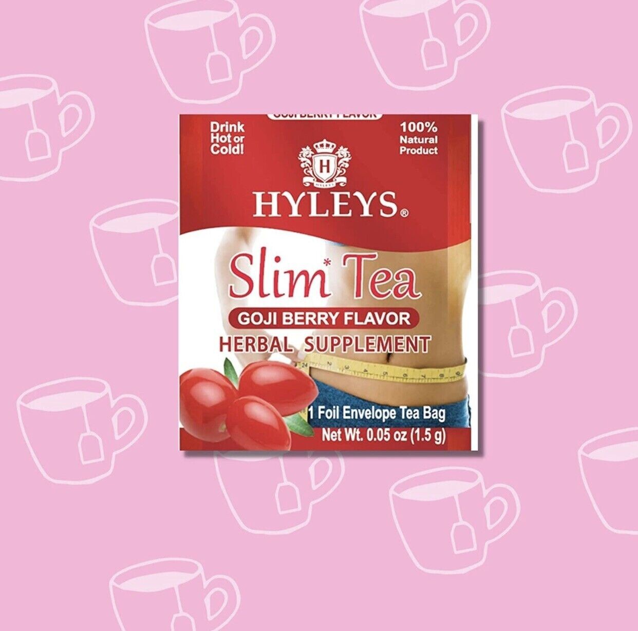 Hyleys Slim Green Tea Goji Berry Flavor (25 Tea Bags)