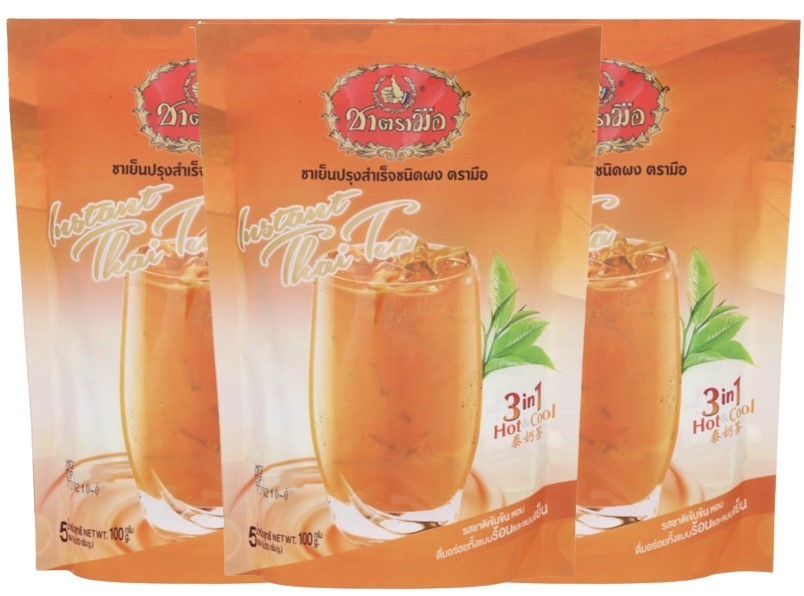 3 packs Thai Tea Mix Powder CHATRAMUE Brand 3 in 1 Number One Hot and Cool