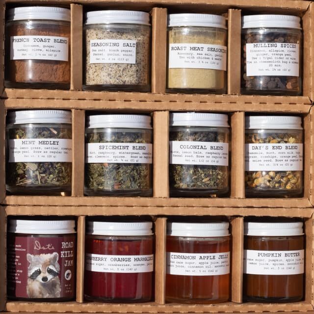 Seasonal Sampler of 12 Artisanal Goods | 4 Jams & Jellies, 4 Tea Blends, and 4