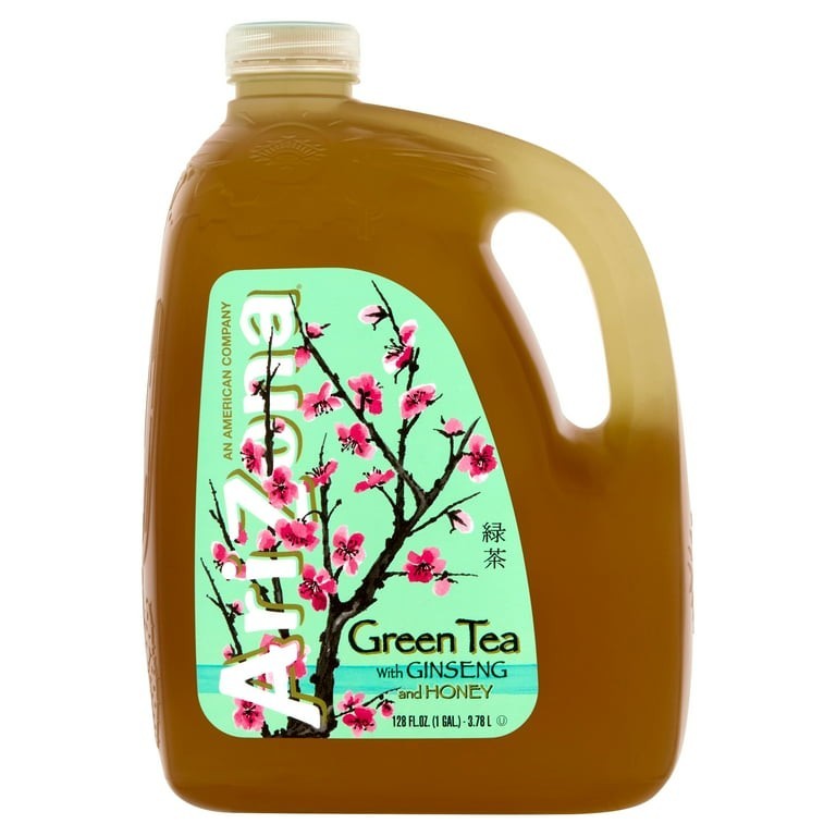 (2 pack) AriZona Green Tea with Ginseng and Honey, 128 fl oz