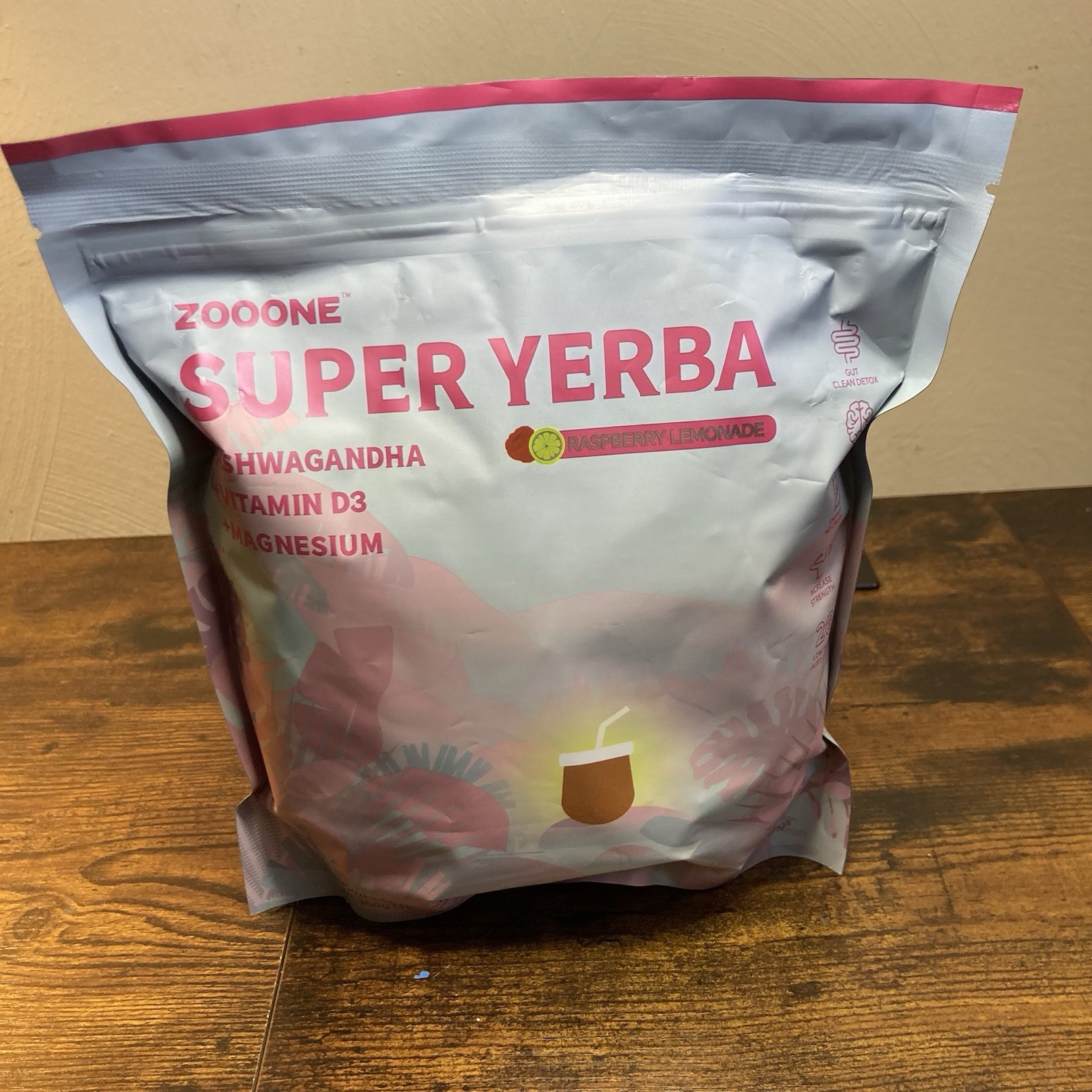 Zooone Super Yerba Instant Powder Raspberry Lemonade 30 Servings