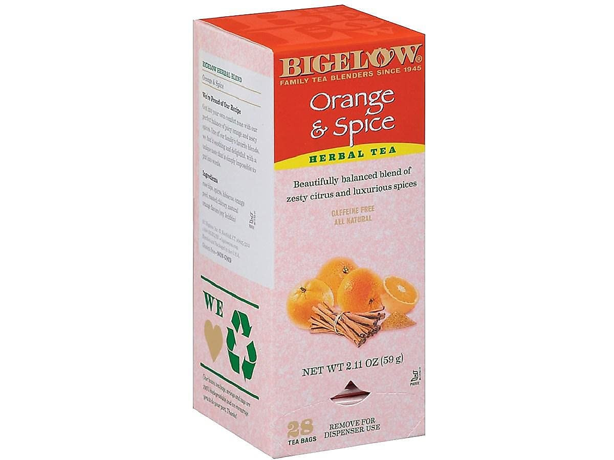 Bigelow Orange Spice Herb Tea Pack of 28 Tea Bags