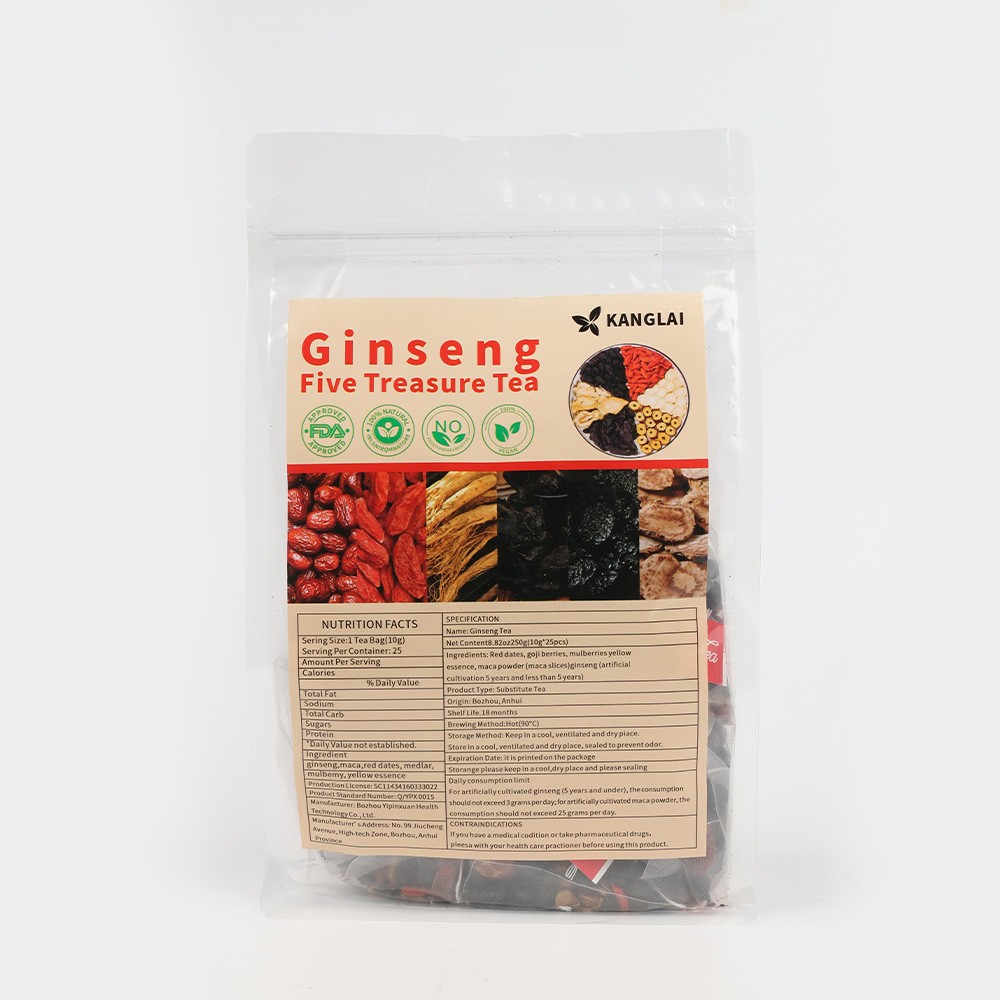 Liver Kidney Tea Ginseng Five Treasure Tea Red Date Polygonatum Maca 20-30pcs