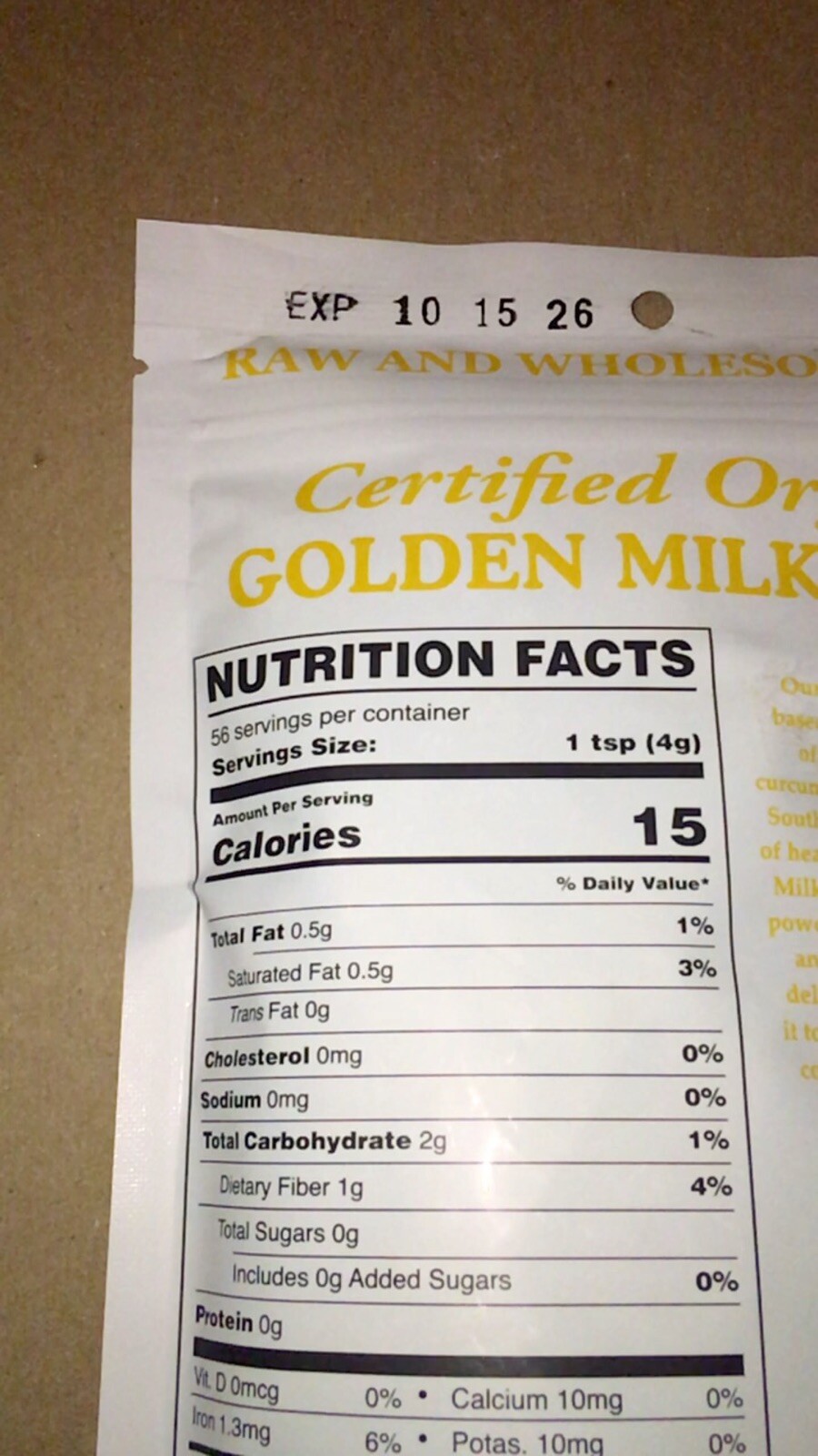 5X Lot Cherie Sweet Heart Organic Golden Milk Latte 8 Oz Ex 10/15/2026