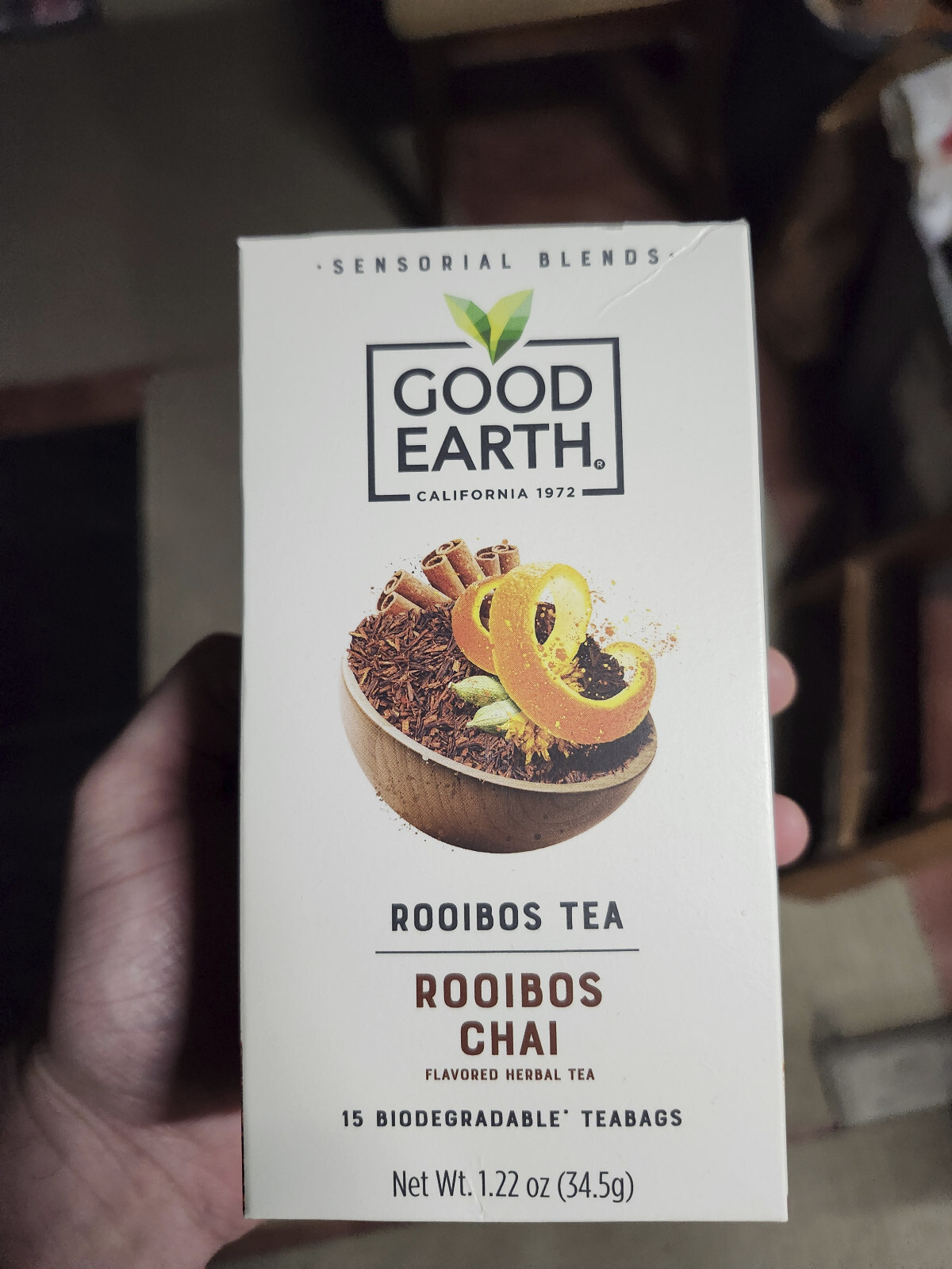 good earth sensorial blends rooibos tea rooibos chai 15 biodegradable teabags
