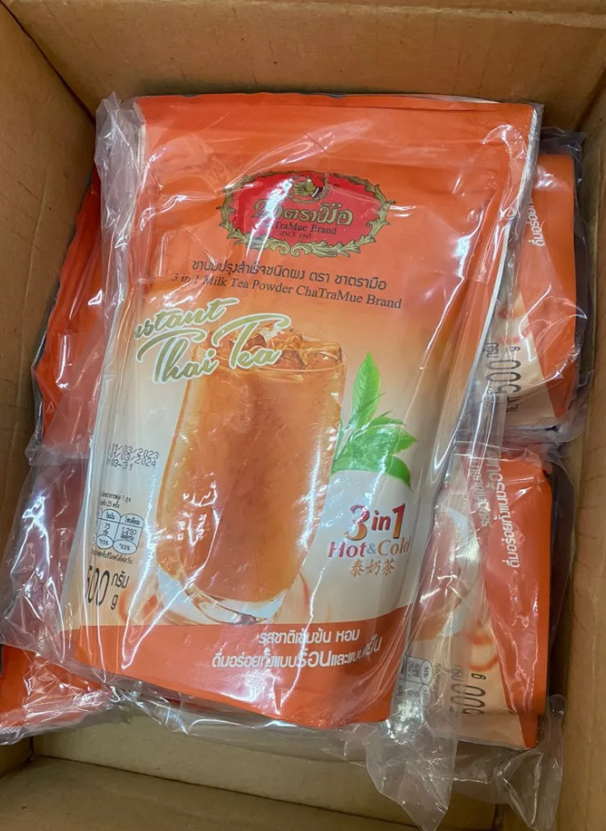 Cha Tra Mue Thai Milk Tea Ready-to-mix 3 in 1 Powder, Instant Thai Tea – 500g