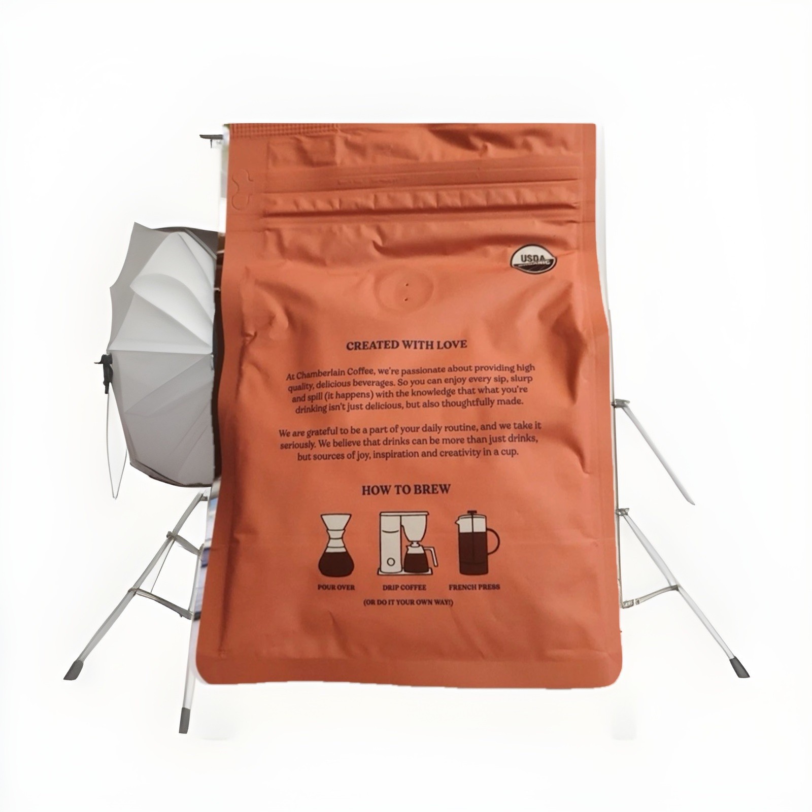 4Pack-Chamberlain CoffeeSocial Dog Medium Roast Ground Coffee 10ozPouch ORGANIC