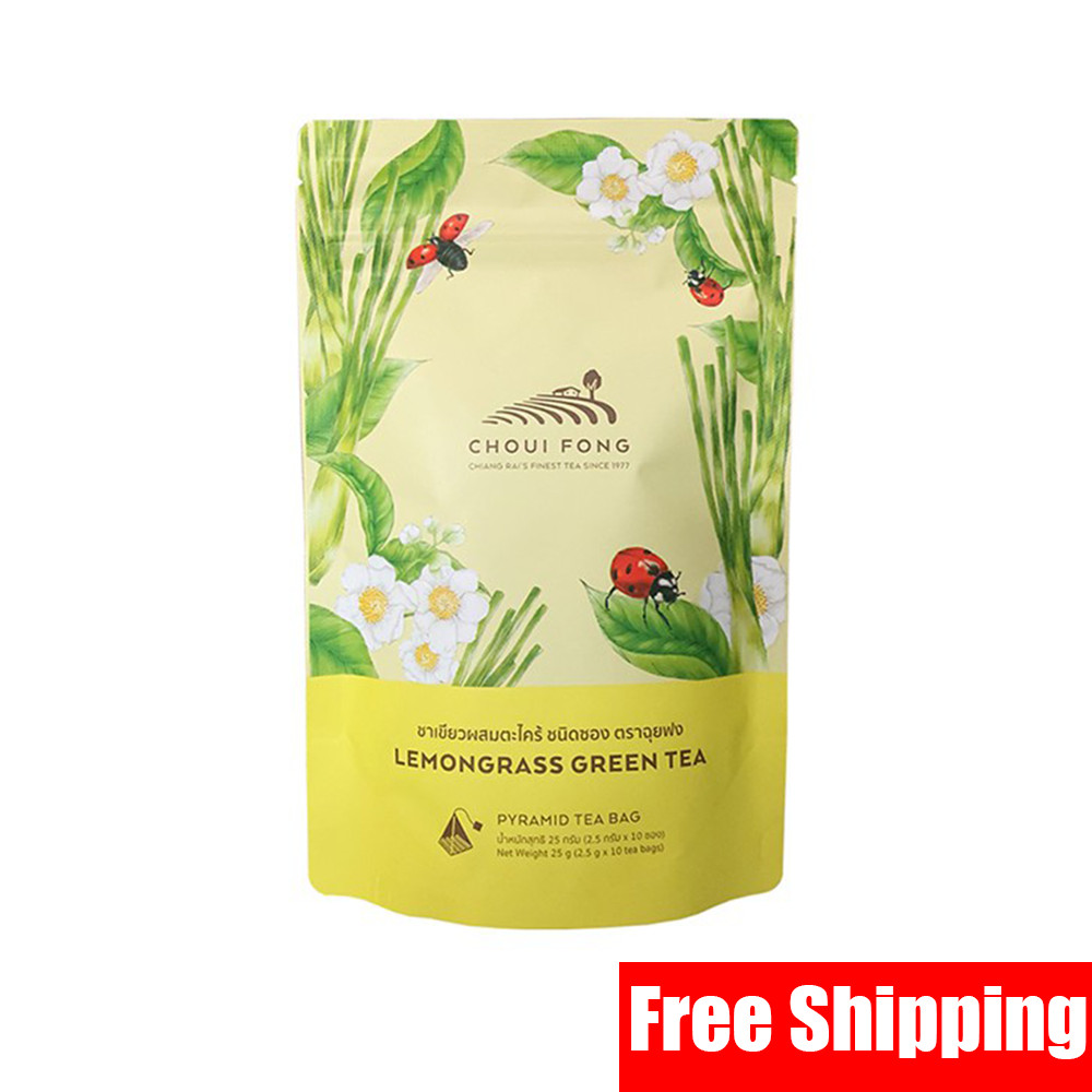 CHOUI FONG Lemongrass Green Tea 25 g (2.5 g x 10 Bag) Product of Thailand