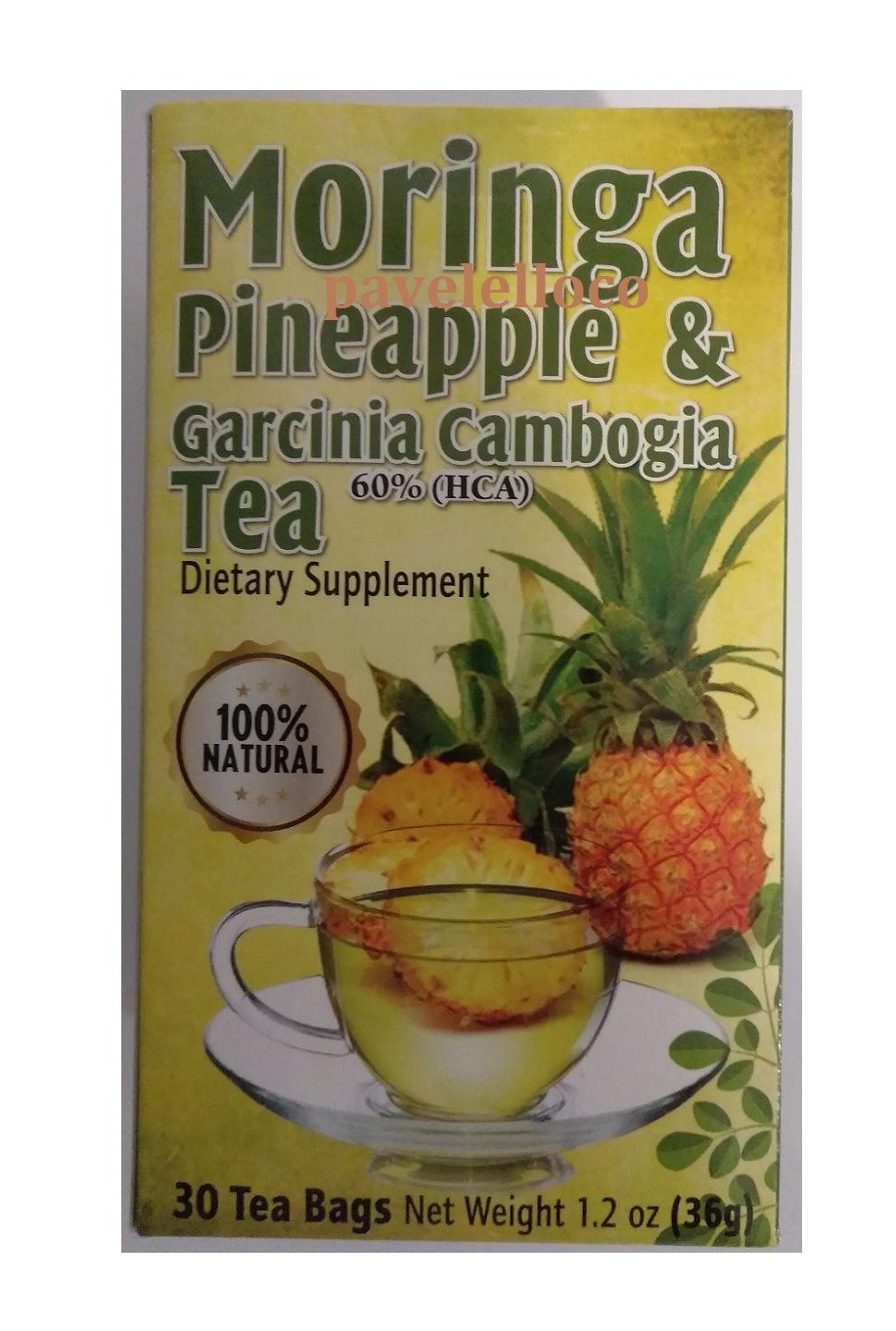 Moringa Tea 30 / 60 bags pineapple & garcinia cambogia /soursop te de guanabana