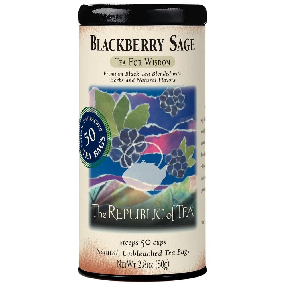 – Blackberry Sage Black Tea | 50 Tea Bags, Gourmet Black Tea