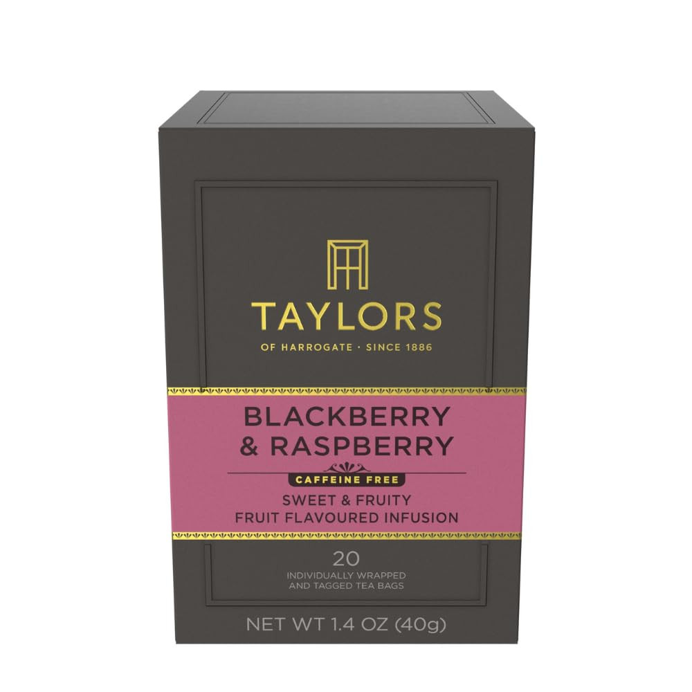 Blackberry & Raspberry, Herbal Tea, Individually Wrapped Bags, 100 Count (Pack o