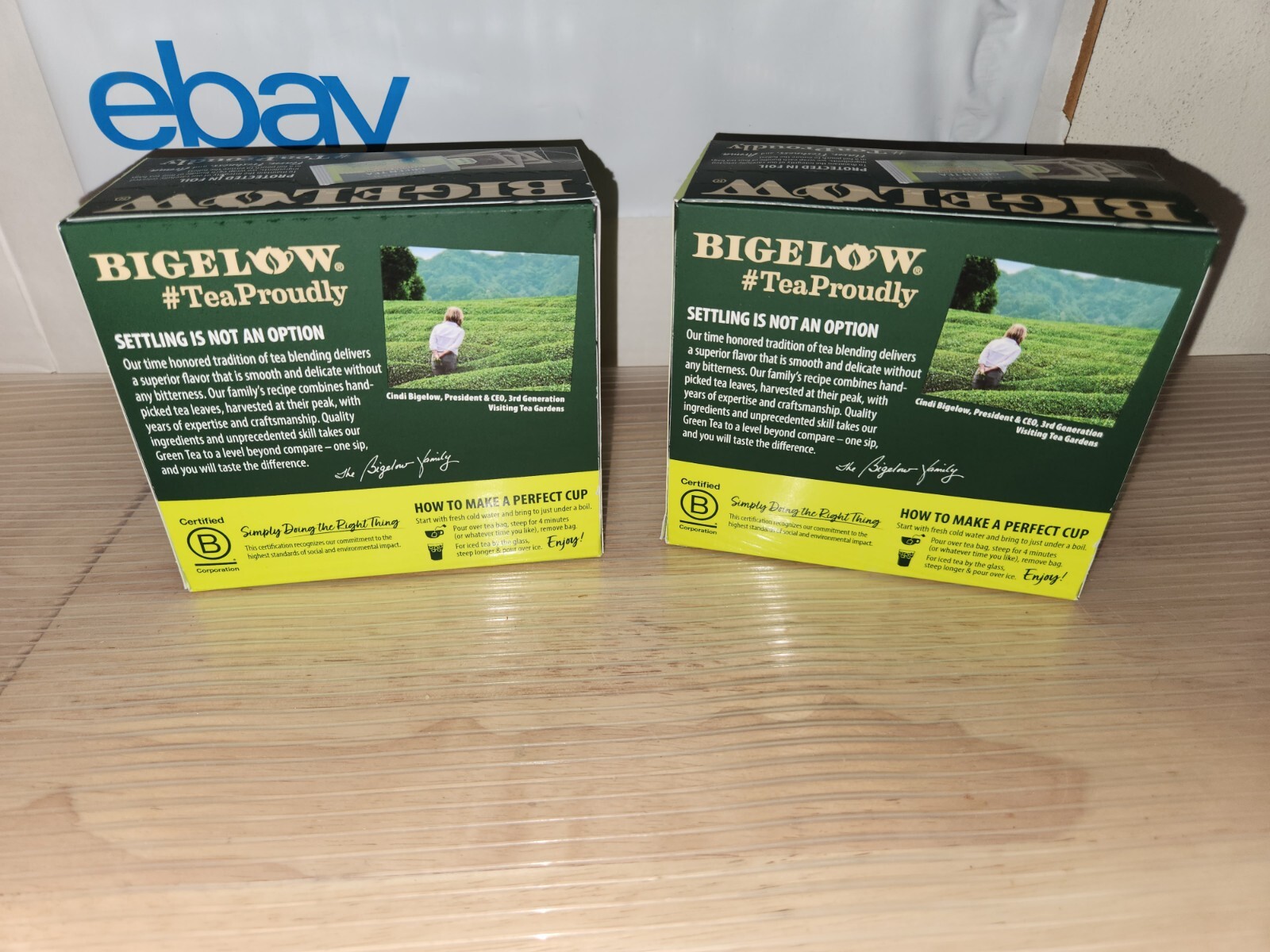 (2) Bigelow Organic Decaffeinated Green Tea | 40 Tea Bags Each | 1.73oz Lot Of 2