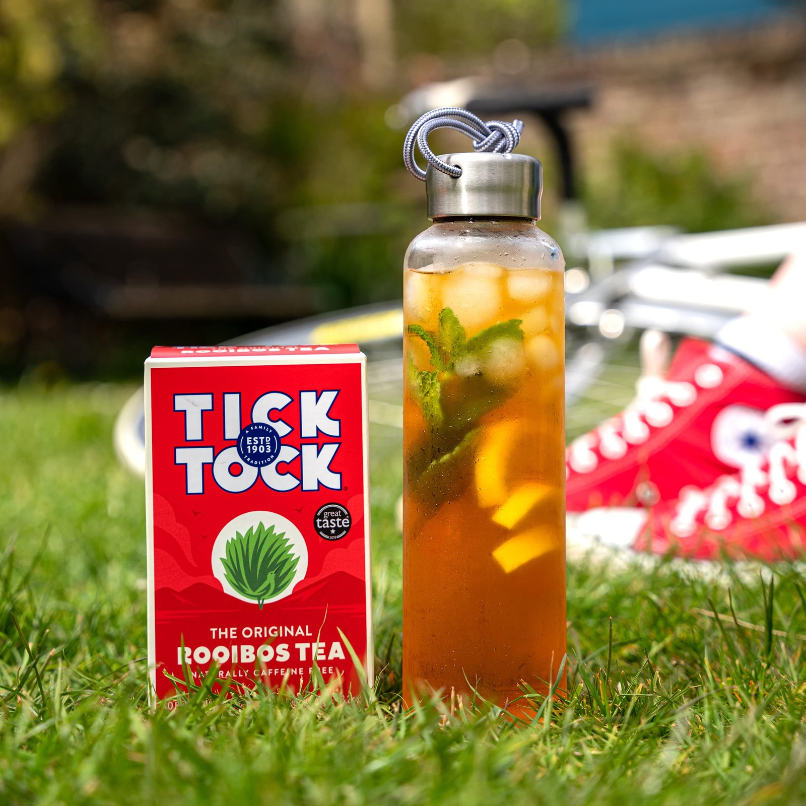 TICK TOCK TEAS Organic Rooibos Tea Bags – Naturally 80 Count (Pack of 1), Red