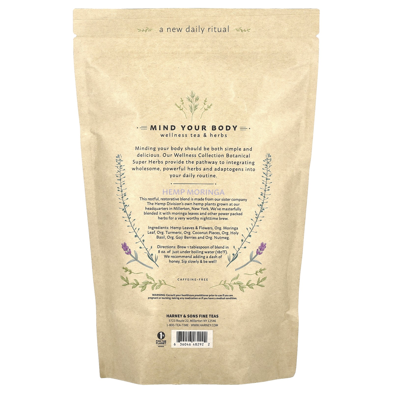 Hemp Moringa Loose Herbs, Deep Sleep, Caffeine Free, 10 oz (283 g)