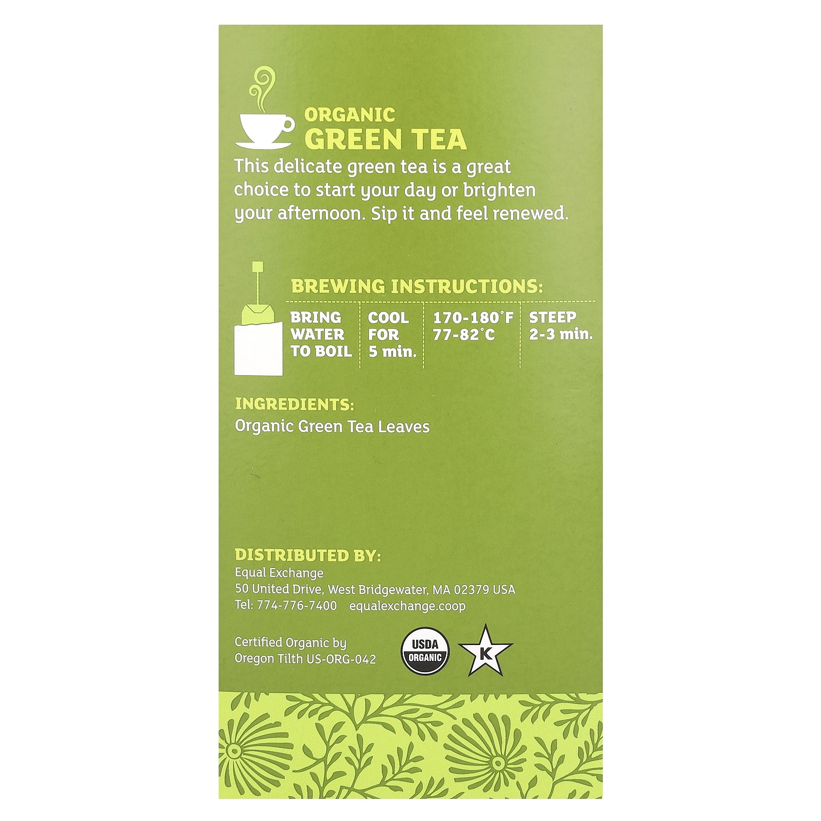 Organic Green Tea, 20 Tea Bags, 1.41 oz (40 g)