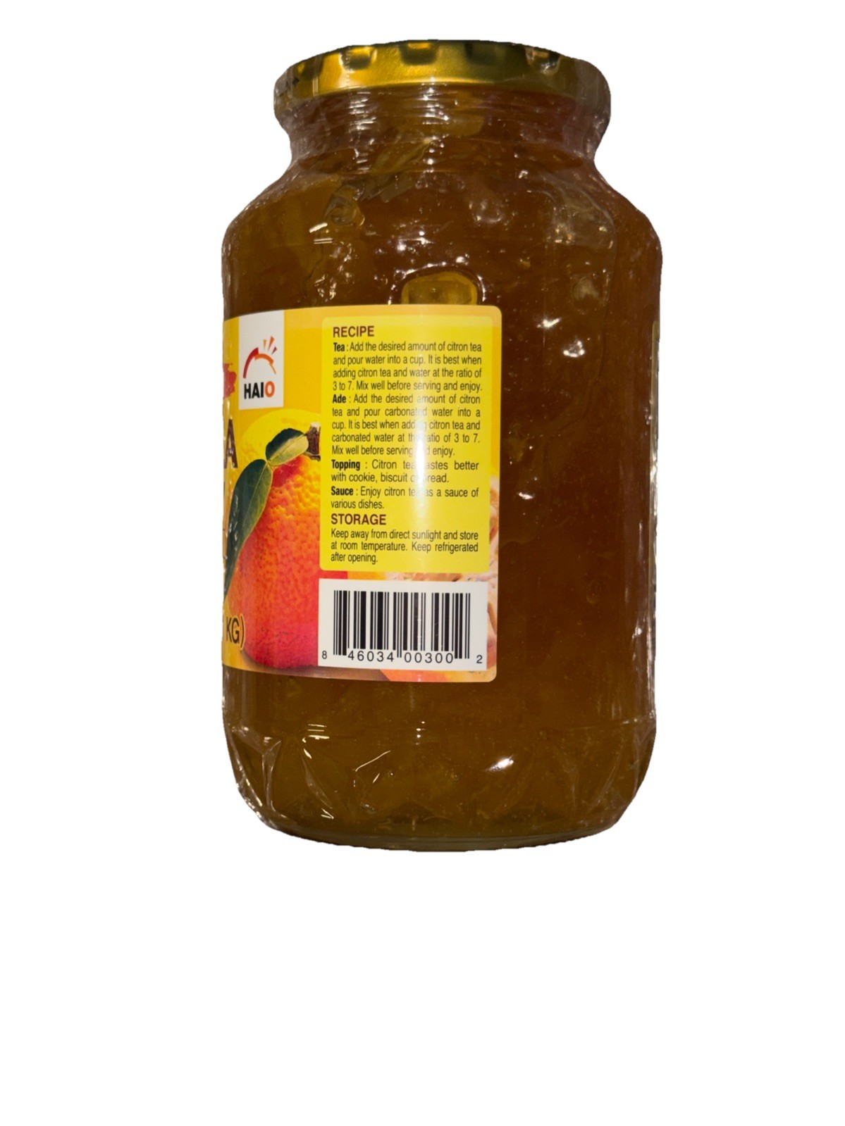 YUZA TEA With HONEY, Net Weight: 2.2 LB (1 KG), HAIO Brand, Item No. 1320101001