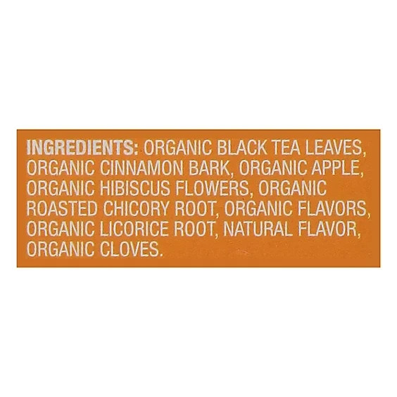 O Organics APPLE CARAMEL CRUMBLE 16-Black Tea Bags Limited Edition * BB 1/2027 *