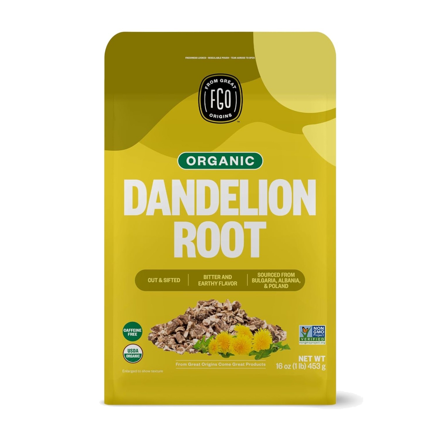 Bulgarian Organic Dandelion Root Tea, Caffeine-Free